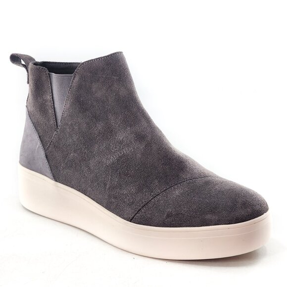 TOMS Jamie Gray Suede High Top Platform Sneakers - Picture 1 of 10